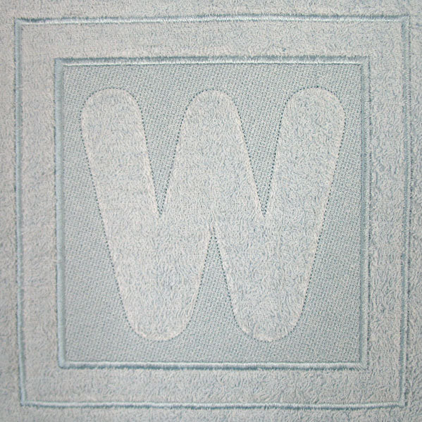 Block Letter W - 7.8 Inch (Embossed)