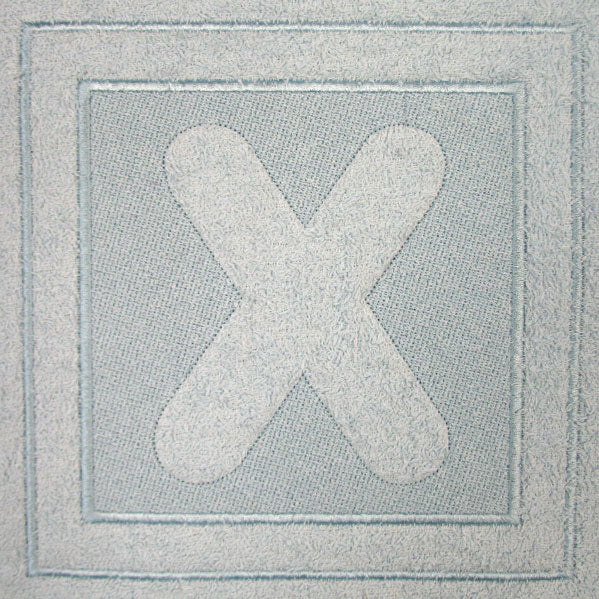 Block Letter X - 7.8 Inch (Embossed)