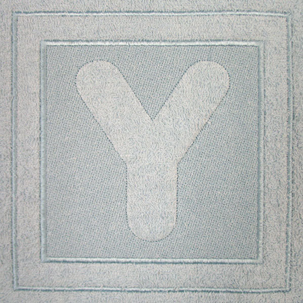Block Letter Y - 7.8 Inch (Embossed)