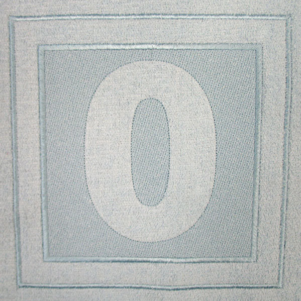 Block Number 0 - 7.8 Inch (Embossed)