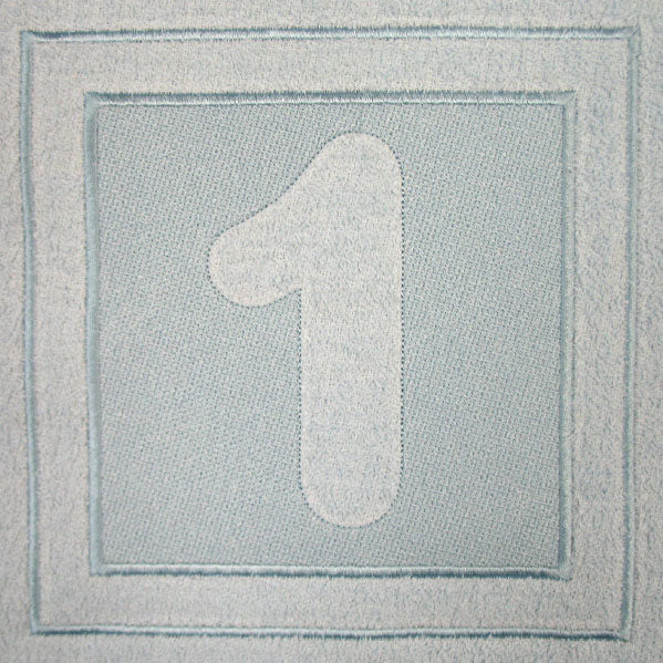 Block Number 1 - 7.8 Inch (Embossed)