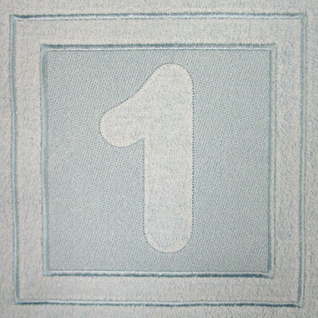 Block Number 1 - 7.8 Inch (Embossed)