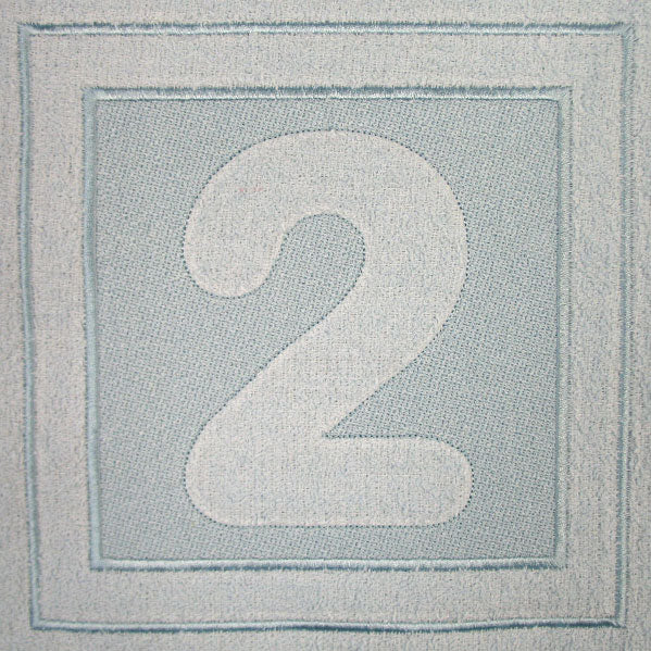 Block Number 2 - 7.8 Inch (Embossed)