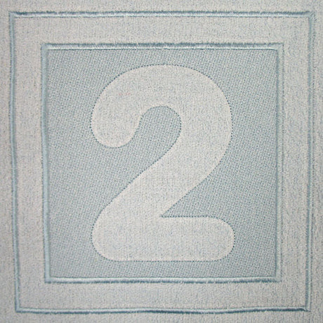 Block Number 2 - 7.8 Inch (Embossed)