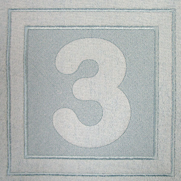Block Number 3 - 7.8 Inch (Embossed)