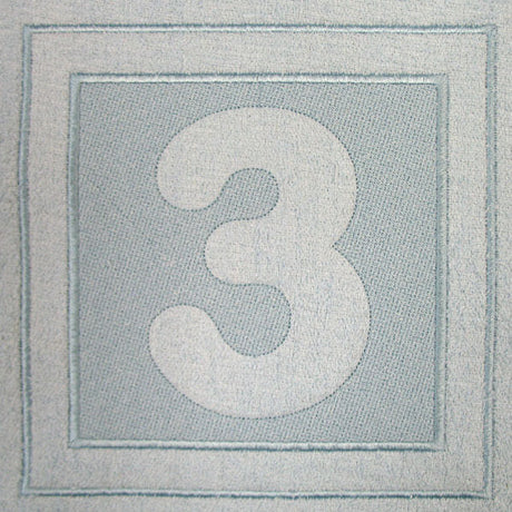 Block Number 3 - 7.8 Inch (Embossed)