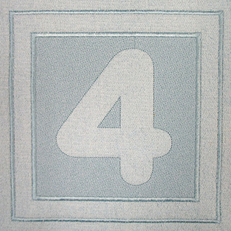 Block Number 4 - 7.8 Inch (Embossed)