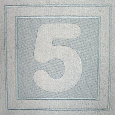 Block Number 5 - 7.8 Inch (Embossed)