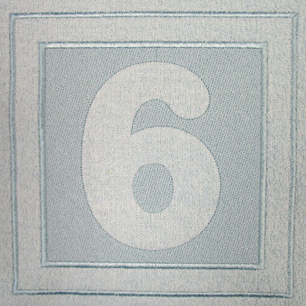 Block Number 6 - 7.8 Inch (Embossed)