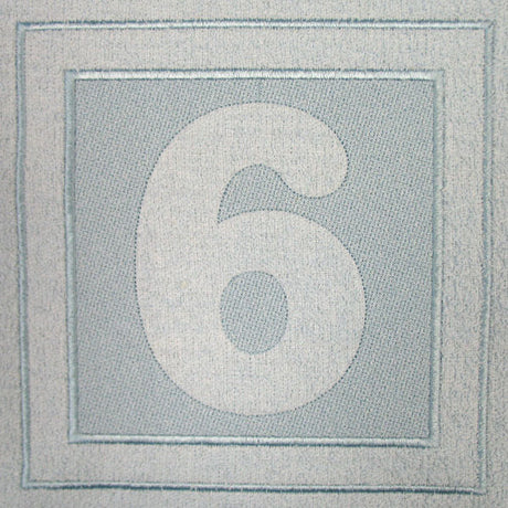 Block Number 6 - 7.8 Inch (Embossed)