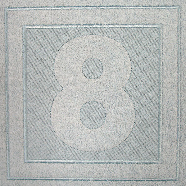 Block Number 8 - 7.8 Inch (Embossed)