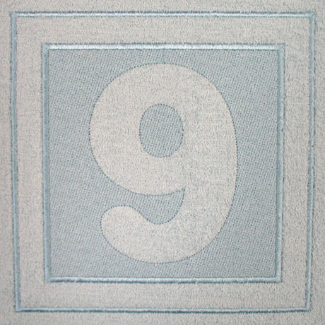 Block Number 9 - 7.8 Inch (Embossed)