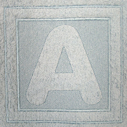 Block Letter A - 4 Inch (Embossed)