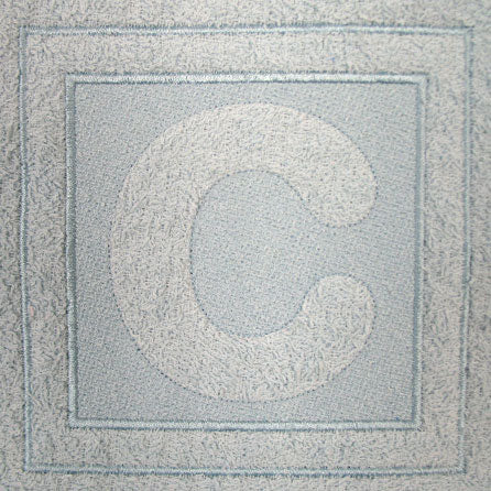Block Letter C - 7.8 Inch (Embossed)
