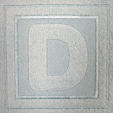 Block Letter D - 7.8 Inch (Embossed)