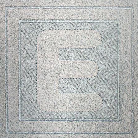 Block Letter E - 7.8 Inch (Embossed)