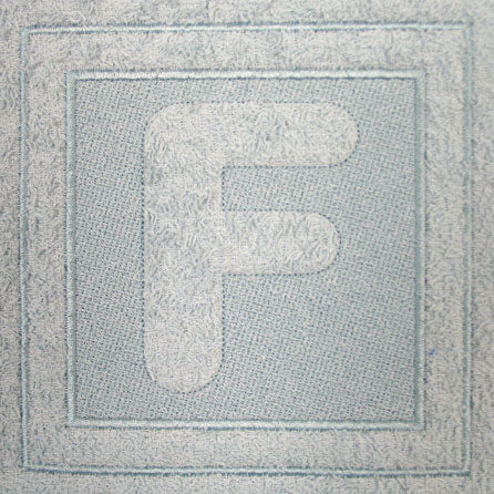 Block Letter F - 7.8 Inch (Embossed)