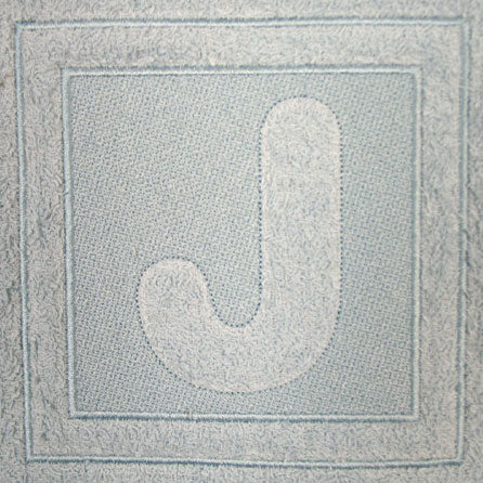 Block Letter J - 7.8 Inch (Embossed)