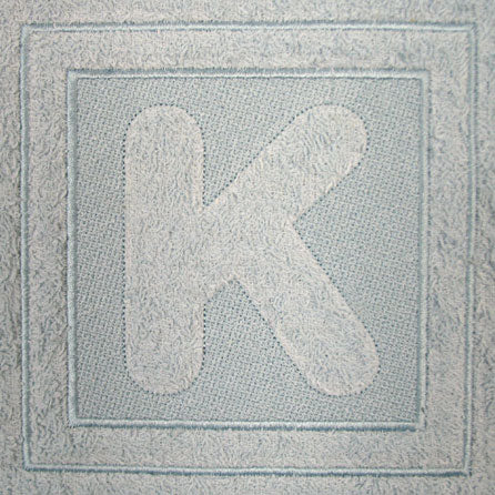 Block Letter K - 7.8 Inch (Embossed)