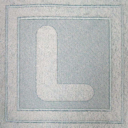 Block Letter L - 7.8 Inch (Embossed)