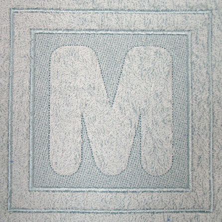 Block Letter M - 7.8 Inch (Embossed)