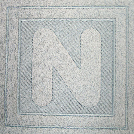 Block Letter N - 7.8 Inch (Embossed)
