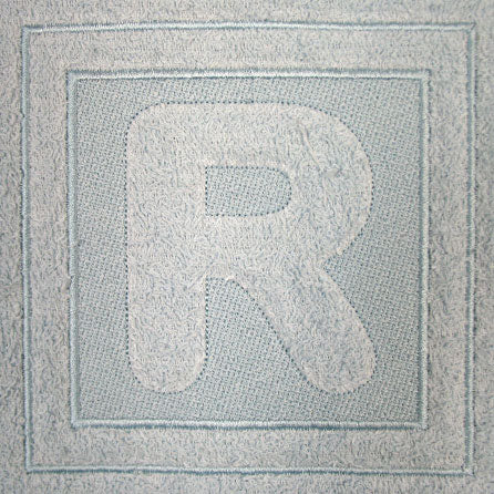 Block Letter R - 7.8 Inch (Embossed)