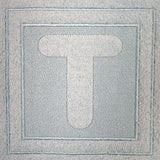 Block Letter T - 7.8 Inch (Embossed)