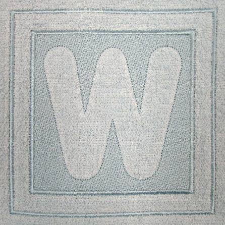 Block Letter W - 7.8 Inch (Embossed)