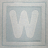 Block Letter W - 7.8 Inch (Embossed)