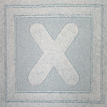 Block Letter X - 7.8 Inch (Embossed)