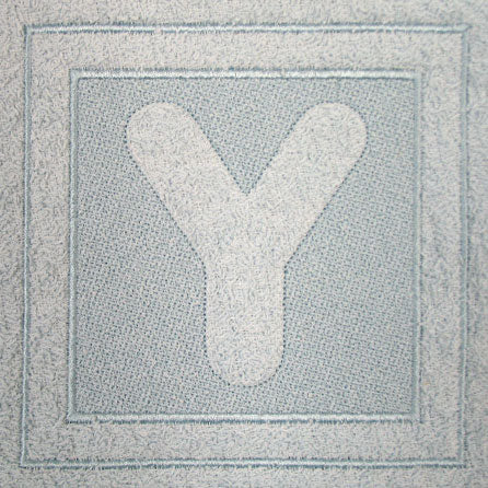 Block Letter Y - 7.8 Inch (Embossed)