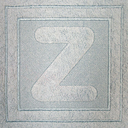 Block Letter Z - 7.8 Inch (Embossed)