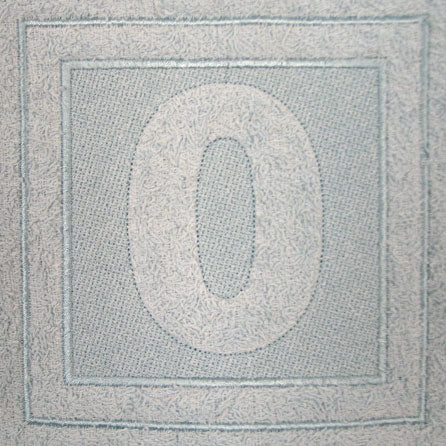Block Number 0 - 7.8 Inch (Embossed)