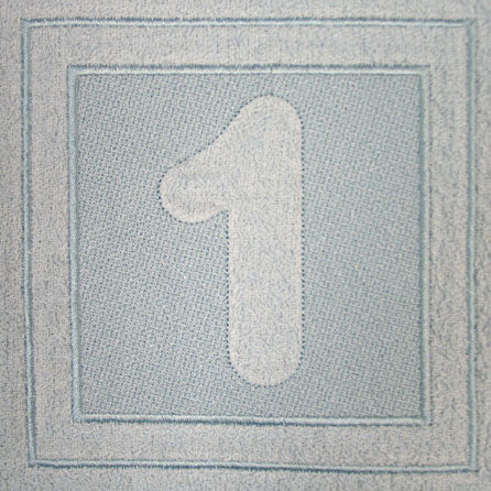 Block Number 1 - 7.8 Inch (Embossed)