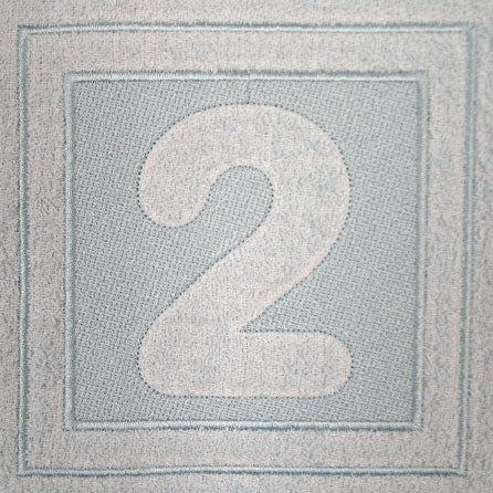 Block Number 2 - 7.8 Inch (Embossed)