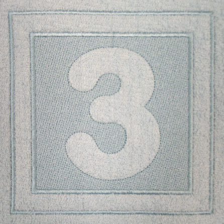 Block Number 3 - 7.8 Inch (Embossed)