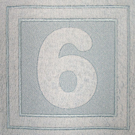Block Number 6 - 7.8 Inch (Embossed)