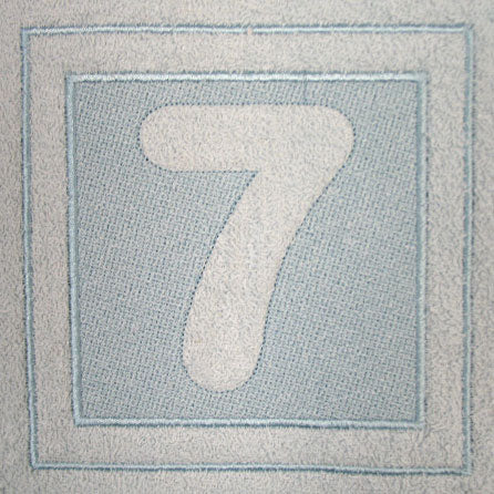 Block Number 7 - 7.8 Inch (Embossed)