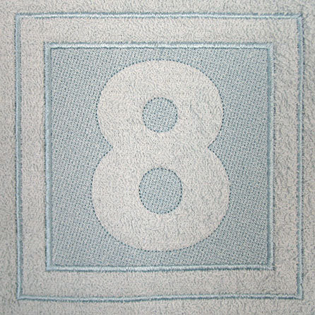 Block Number 8 - 7.8 Inch (Embossed)