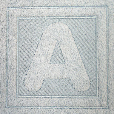 Block Letter A - 4 Inch (Embossed)