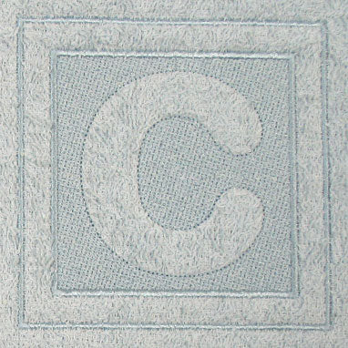 Block Letter C - 7.8 Inch (Embossed)
