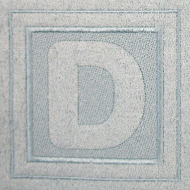 Block Letter D - 7.8 Inch (Embossed)