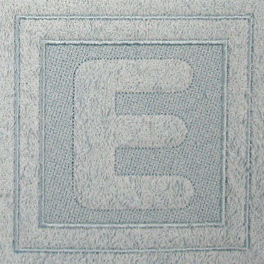 Block Letter E - 7.8 Inch (Embossed)