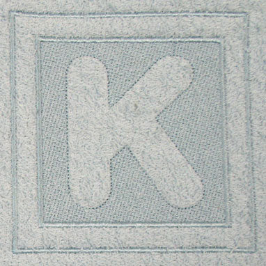 Block Letter K - 7.8 Inch (Embossed)