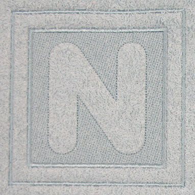 Block Letter N - 7.8 Inch (Embossed)