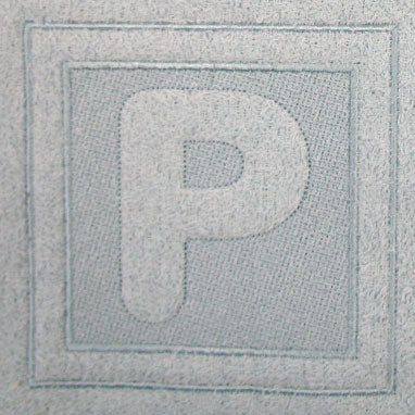 Block Letter P - 7.8 Inch (Embossed)