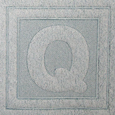 Block Letter Q - 7.8 Inch (Embossed)