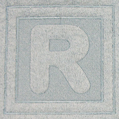 Block Letter R - 7.8 Inch (Embossed)