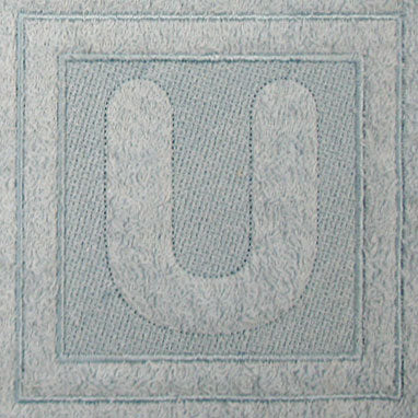 Block Letter U - 7.8 Inch (Embossed)